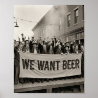 Vintage Sperrzeit Wir Wollte Bier Protest März