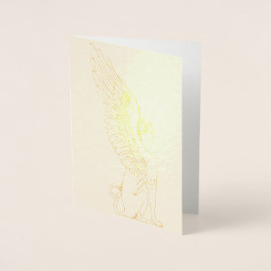 Vintage Sphinx-Abbildung Folienkarte