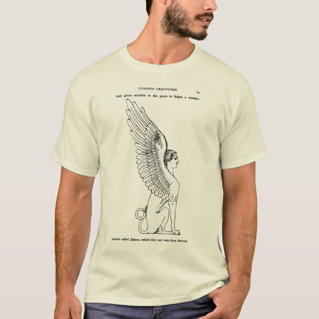 Vintage Sphinx-Abbildung T-Shirt (Vorderseite)