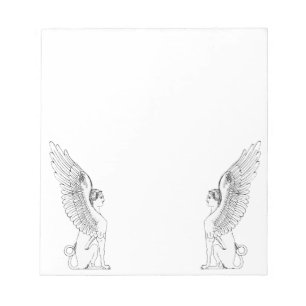 Vintage Sphinx-Illustration Notizblock