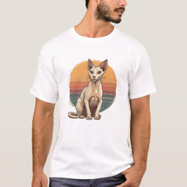 Vintage Sphynx Cat Mom Retro Art T-Shirt