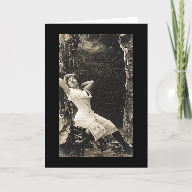 Vintage Spider Web Karte (Vorderseite)