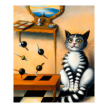 VINTAGE SPIELEREI-KATZENKUNST | Whimsical KATZENLi