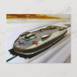Vintage Spielkarte eines Rennwagen-Postkartenmotiv Postkarte