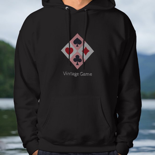 Vintage Spielkarten Farben Männerhoodie Hoodie (Vintage Playing Cards Colors Men's Hoodie)
