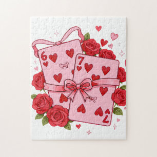 Vintage Spielkarten Herz Valentinstag Coquette Gi Puzzle