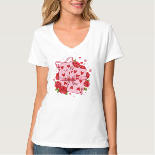 Vintage Spielkarten Herz Valentinstag Coquette Gi T-Shirt