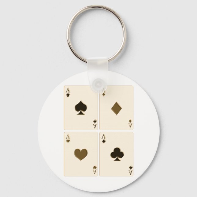 Vintage Spielkarten Schlüsselanhänger (Vorderseite)