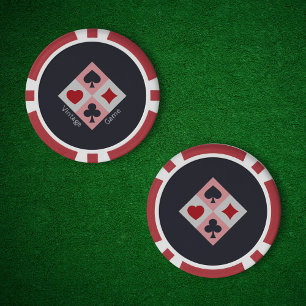 Vintage-Spielkartenfarben Pokerchips