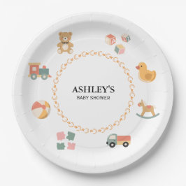 Vintage-Spielzeug Personalisierte Klassische Babyp Pappteller