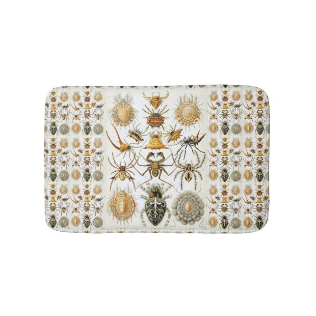 Vintage Spinnen oder Arachniden von Ernst Haeckel Badematte (Vorderseite)