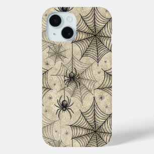 Vintage Spinnen und Weben Halloween-Muster Case-Mate iPhone Hülle