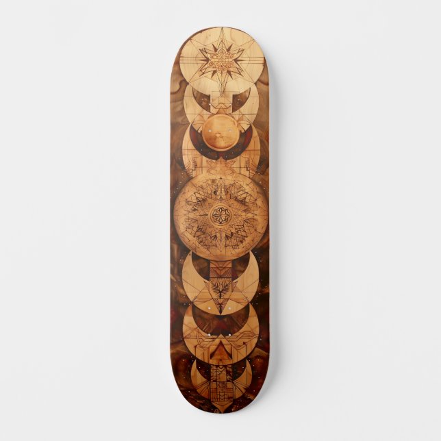 Vintage spiritual design skateboard (Vorderseite)