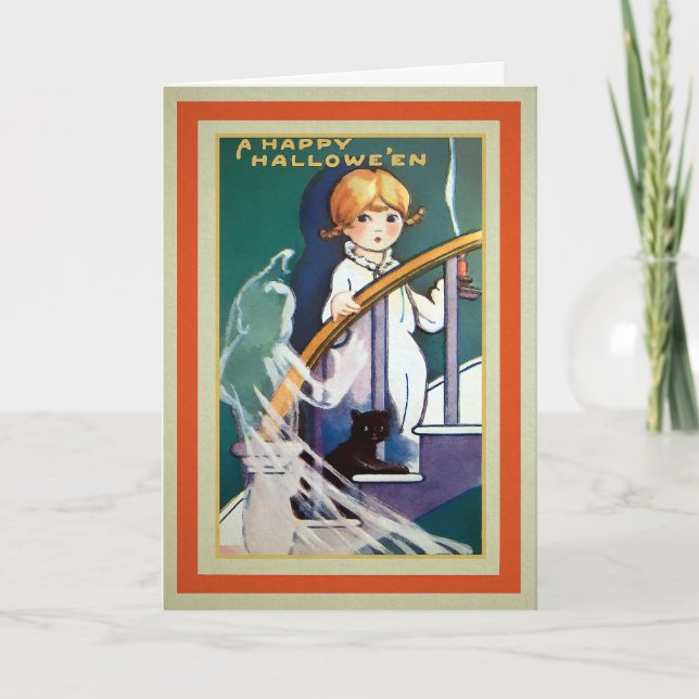 Vintage Spirituosenkarte Feiertagskarte (Vorderseite)