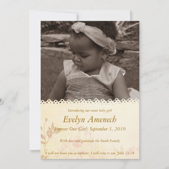 Vintage Spitze: Creme Ankündigung (Vorderseite)