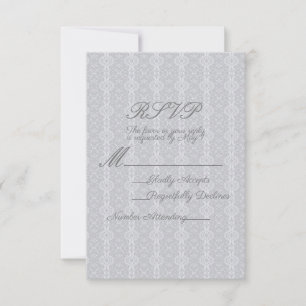 Vintage Spitze Elegante Minimal RSVP Antwort