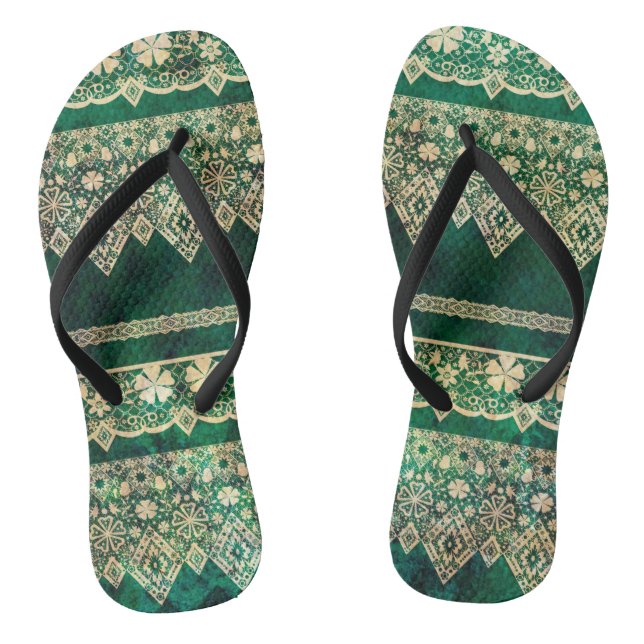 Vintage Spitze Flip Flops (Fußbett)