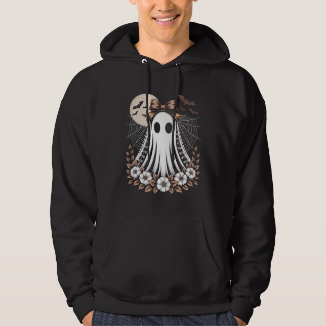 Vintage-Spitze-Geist-Halloween Hoodie (Vorderseite)