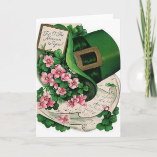 Vintage Spitze O des Mornin St Patrick Tagesdie Karte