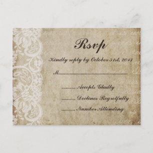 Vintage Spitze Old World UAWG Postkarte