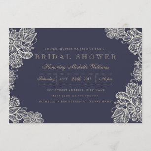 Vintage Spitzen-Bridal-Dusche Einladung