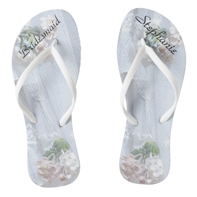 Vintage Spitzen-Bridesmaid-Flip-Flops Flip Flops (Fußbett)