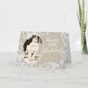 Vintage-Spitzen-Design mit Foto Karte