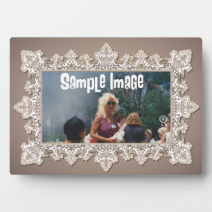 Vintage-Spitzen-Kunstplakette Fotoplatte