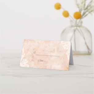 Vintage Spitzen-Rose Alte Papierhochzeit Platzkarte