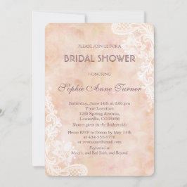 Vintage Spitzen-Rose Altes Brautparty laden ein Einladung