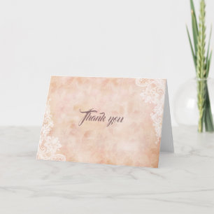 Vintage Spitzen-Rose Altes Papier Hochzeit Danke