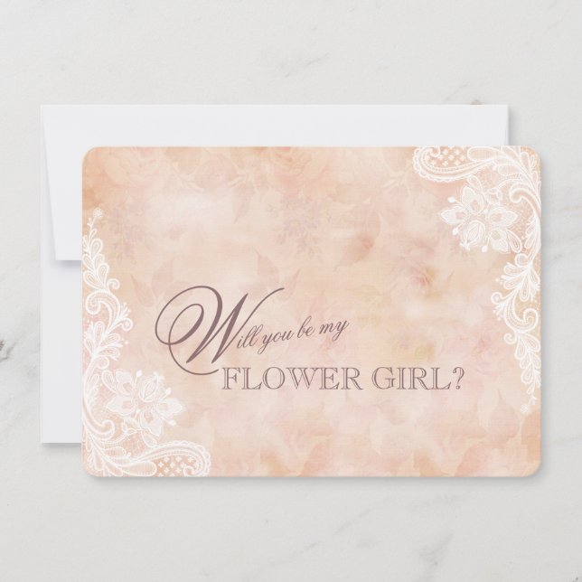 Vintage Spitzen-Rose Altes Papier Hochzeitsblumenm (Vorderseite)