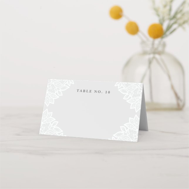 Vintage Spitzen-Taufzelt-Platzkarten Platzkarte (Vorderseite)