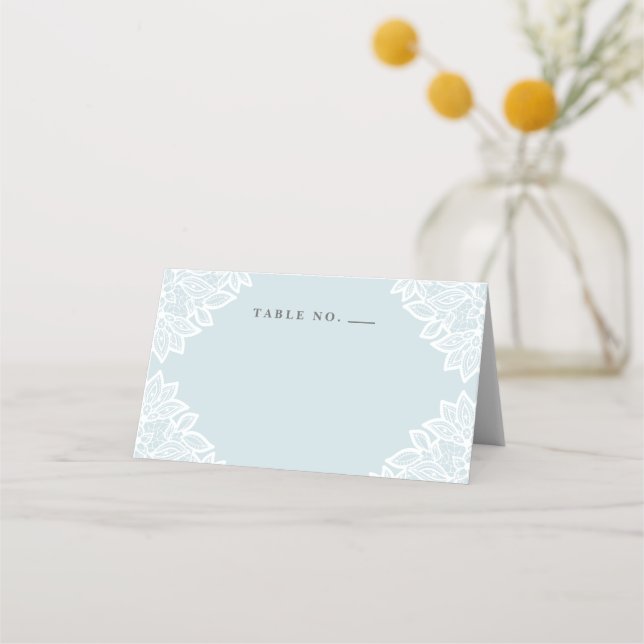 Vintage Spitzen-Taufzelt-Platzkarten Platzkarte (Vorderseite)