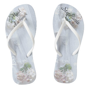 Vintage Spitzen-Trauzeugin Hochzeiten Flip Flops
