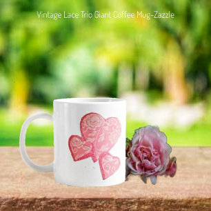 Vintage-Spitzen-Trio Jumbo-Tasse