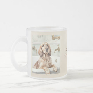 Vintage Splish Splash Spa-Tag für Irish Setter Hun Mattglastasse
