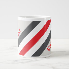 Vintage Split Wingtip Stripes with Name Jumbo-Tasse