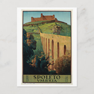 Vintage Spoleto Umbria 1920er Jahre italienische R Postkarte