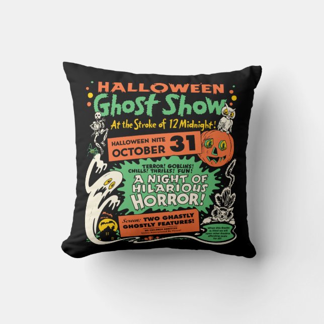 Vintage Spook-Show - Geist-Show-Plakat-Kissen Kissen (Vorderseite)