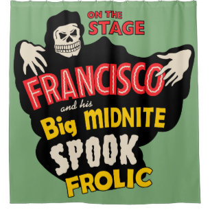 Vintage Spook Show Poster Shower Curtain Duschvorhang