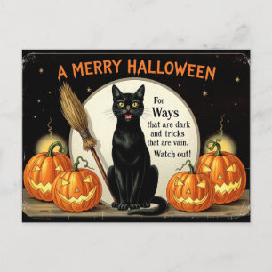 Vintage Spooks & Grins: Ein "frohes Halloween" Postkarte
