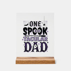 Vintage Spooktacular Dad Halloween-Shirt-Design_1 Acrylschild