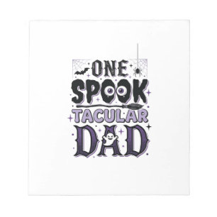 Vintage Spooktacular Papa Halloween-Shirt-Design_1 Notizblock