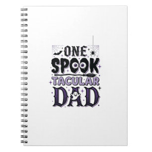 Vintage Spooktacular Papa Halloween-Shirt-Design_1 Notizblock