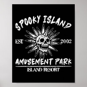 Vintage Spooky Island Est 2002 Vergnügungspark Isl Poster
