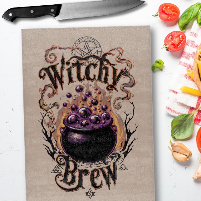 Vintage Spooky Script Halloween Thema Hexenbrett Schneidebrett (Von Creator hochgeladen)