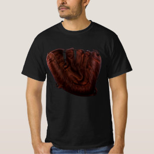 Vintage-Sport, antikes Baseballhandschuh aus Leder T-Shirt