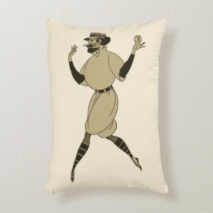 Vintage-Sport Baseball, viktorianischer Baseballsp Dekokissen