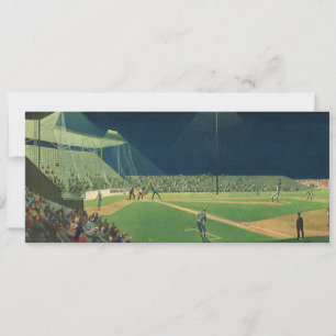 Vintage-Sport, Baseballspiel bei Nacht